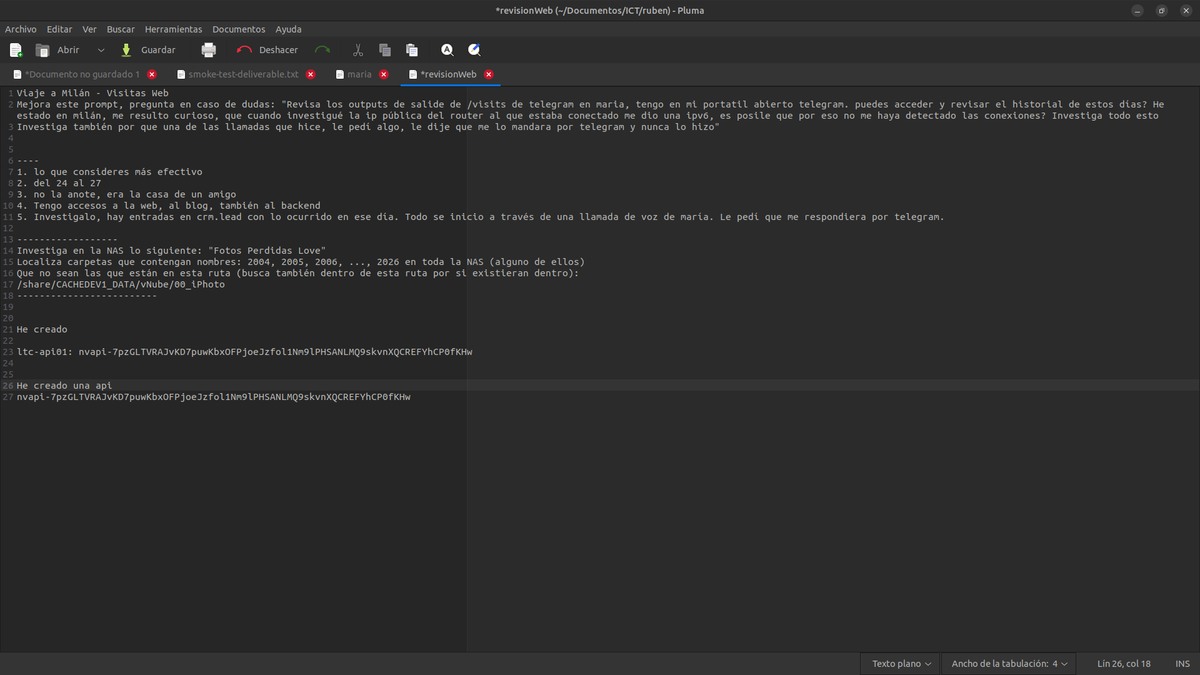 Logs y dmesg del diagnóstico en el monitor derecho