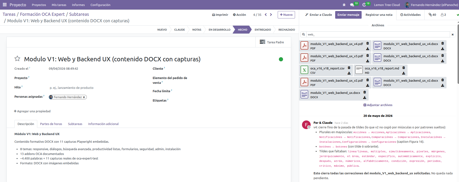 Buscador encima de la caja de adjuntos del chatter